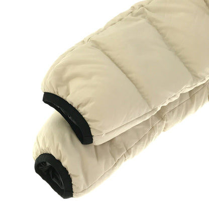 Moncler Dubois Nylon Logo Hood Down Jacket White Size 0