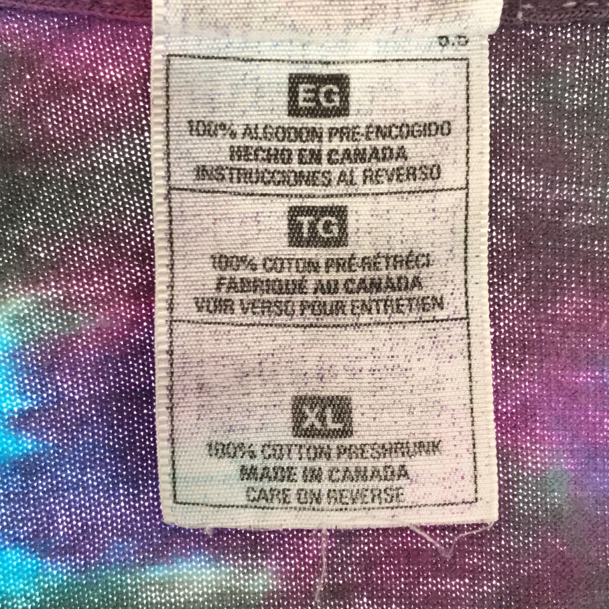 FRUIT OF THE LOOM 90s Rush Tie-Dye T-Shirt Multi Size XL