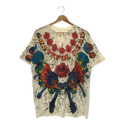 BROCKUM 90s GRATEFUL DEAD 1992 All-Over Skull T-Shirt Size L