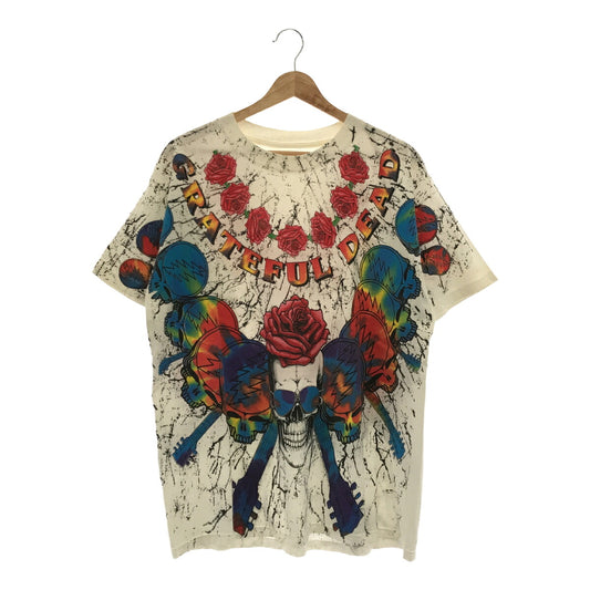 BROCKUM 90s GRATEFUL DEAD 1992 All-Over Skull T-Shirt Size L