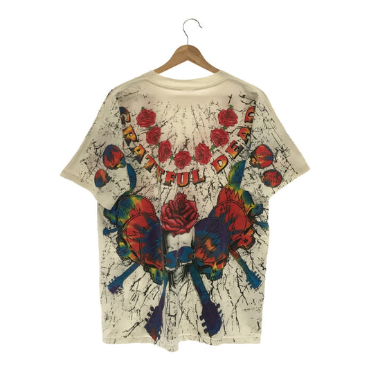 BROCKUM 90s GRATEFUL DEAD 1992 All-Over Skull T-Shirt Size L