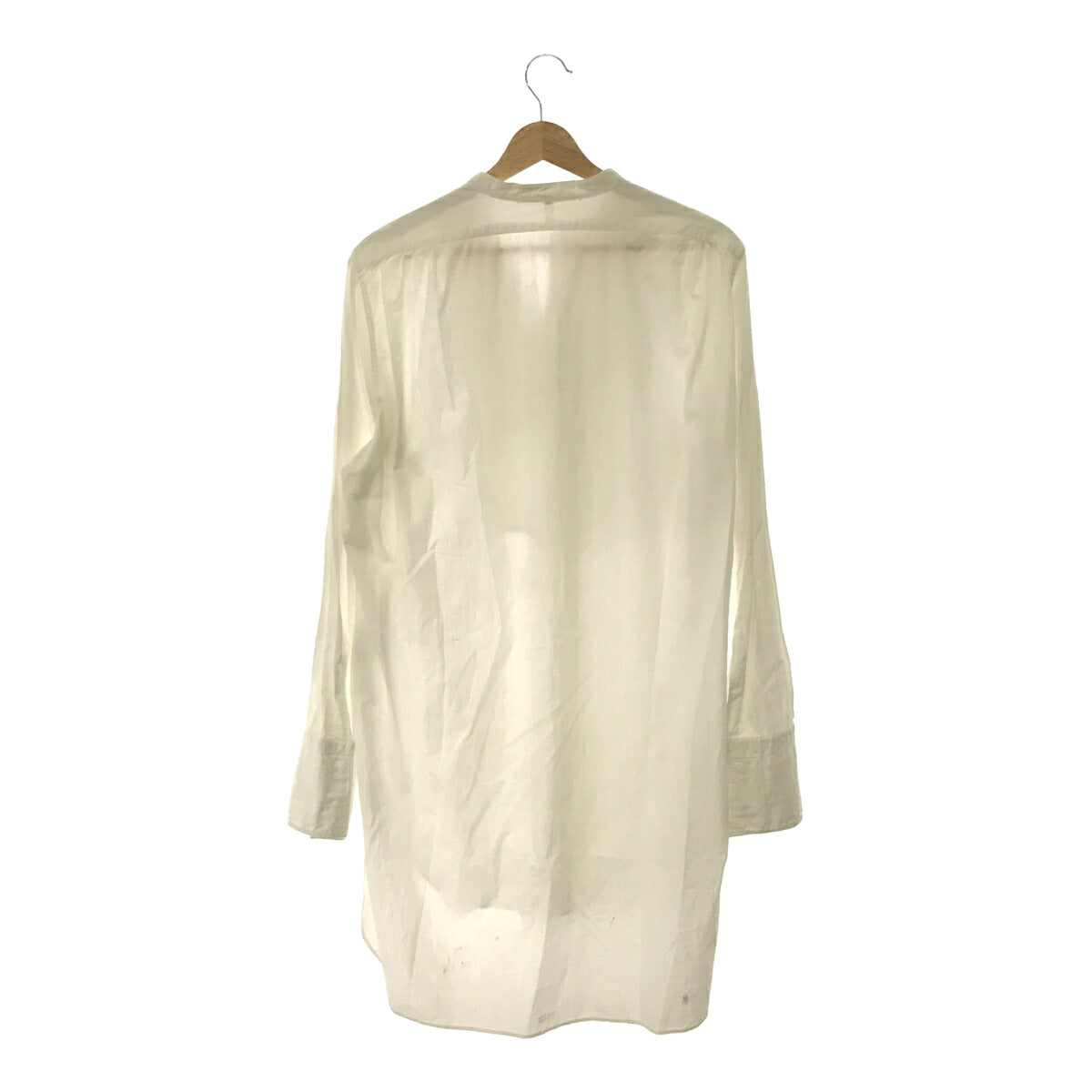 UNKNOWN 20s 30s Starch Bosom Collarless Shirt White Size 40