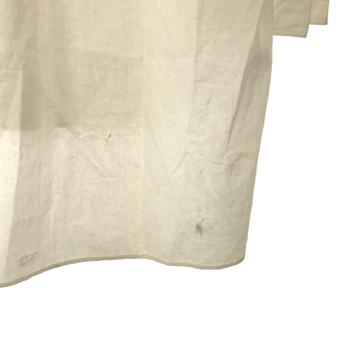 UNKNOWN 20s 30s Starch Bosom Collarless Shirt White Size 40