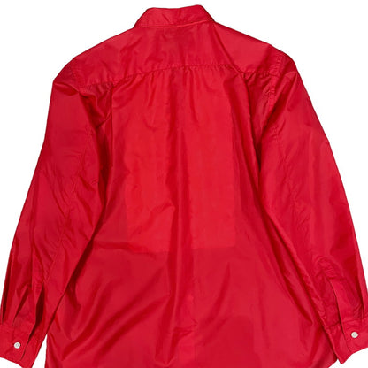 Comme des Garcons 99SS Red Frill Nylon Bib Shirt Size S