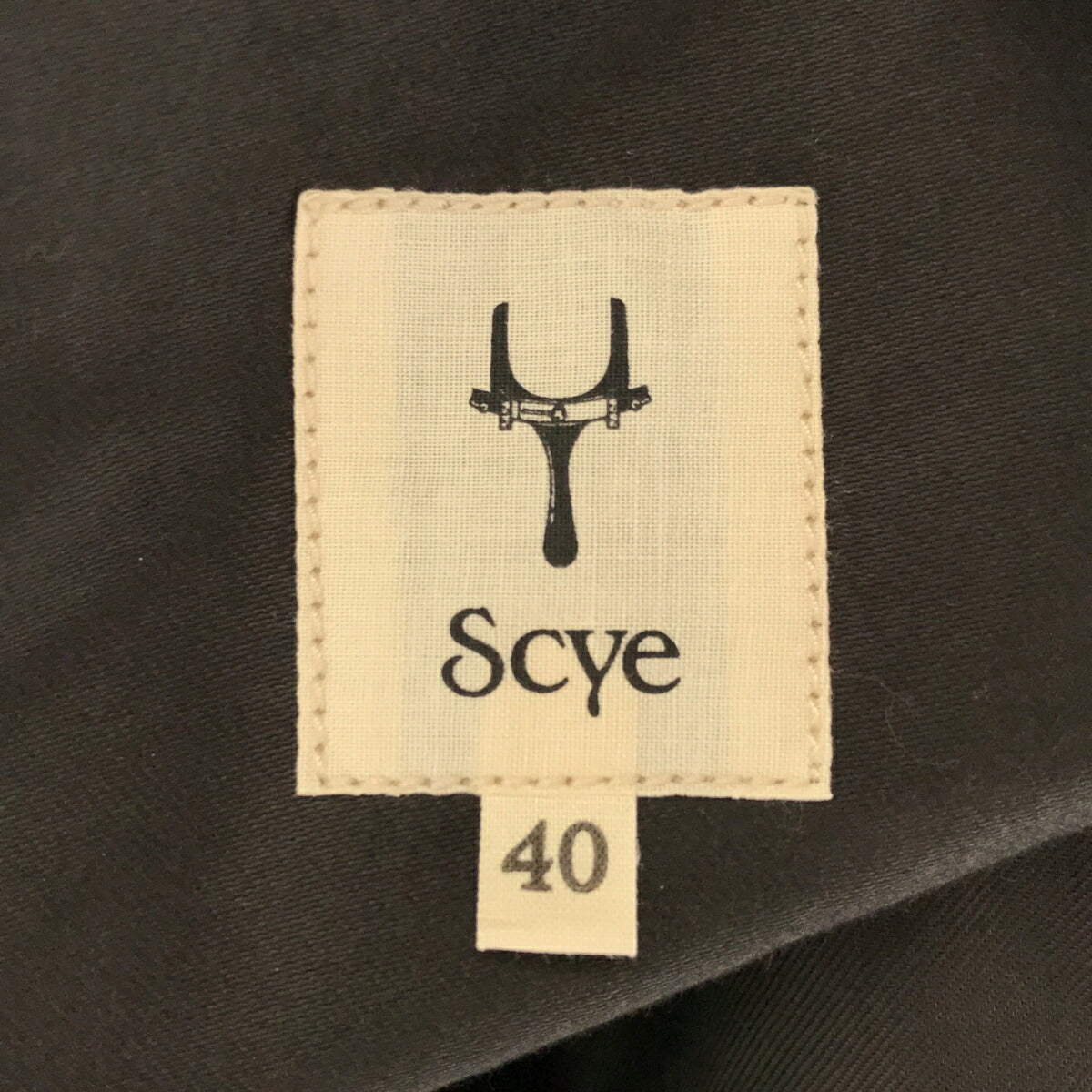 SCYE 21SS FINX Cotton Moleskin Double Jacket Black Size 40