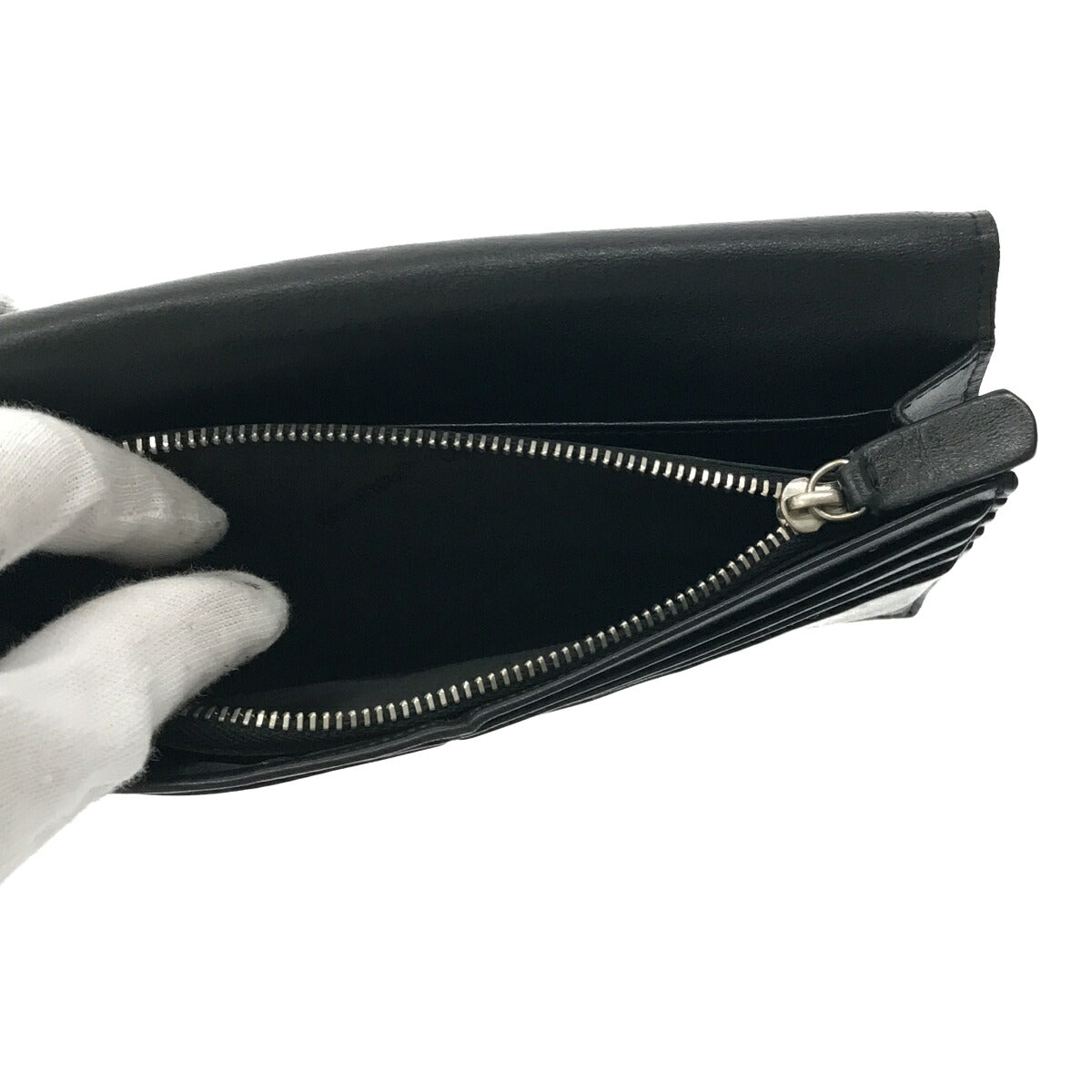 Off-White Quote Long Leather Wallet Black Size ONE SIZE
