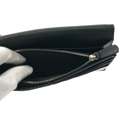 Off-White Quote Long Leather Wallet Black Size ONE SIZE