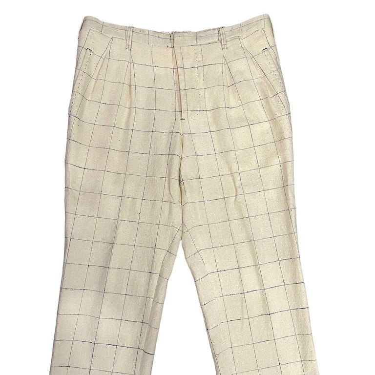 The crooked Tailor REID&TAYLOR Linen Check Trousers Size 46
