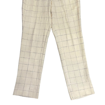 The crooked Tailor REID&TAYLOR Linen Check Trousers Size 46
