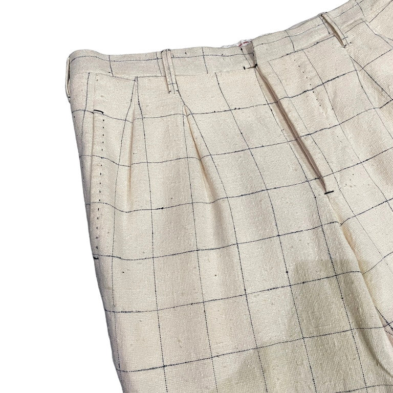 The crooked Tailor REID&TAYLOR Linen Check Trousers Size 46