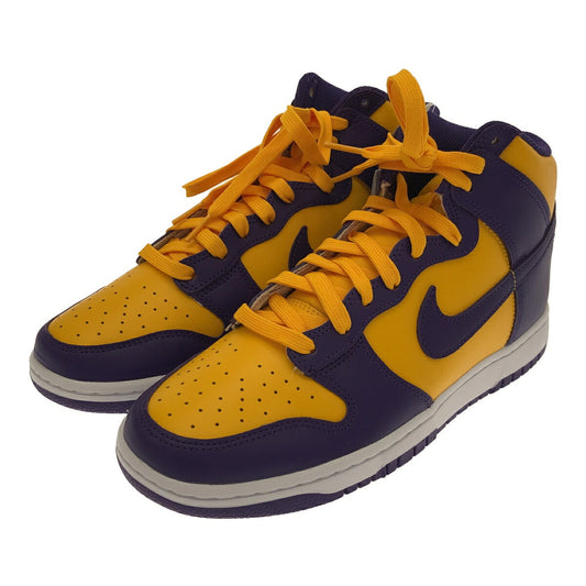 NIKE DUNK HIGH "LAKERS" Purple Leather Sneakers Size 27
