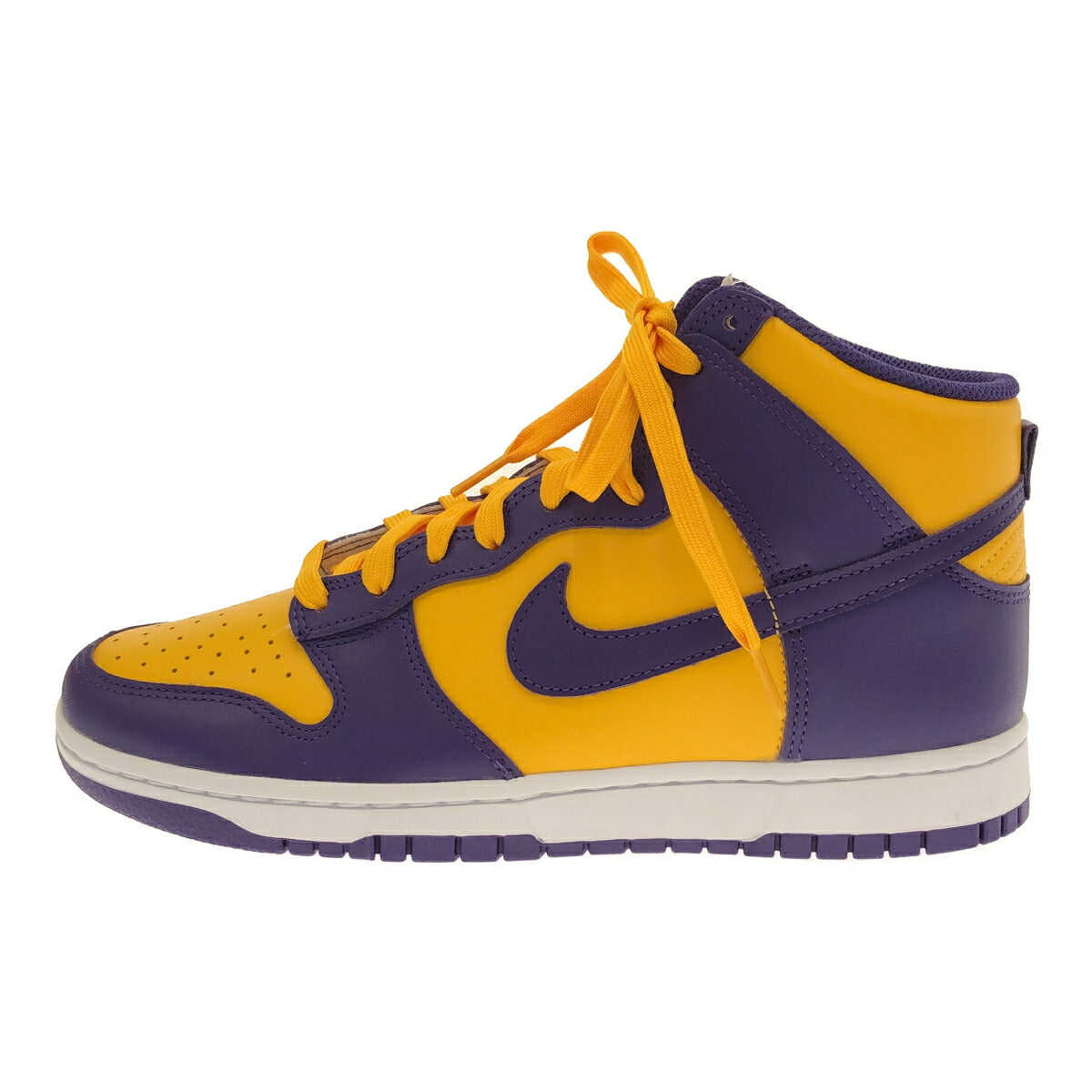 NIKE DUNK HIGH "LAKERS" Purple Leather Sneakers Size 27