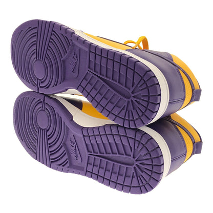NIKE DUNK HIGH "LAKERS" Purple Leather Sneakers Size 27