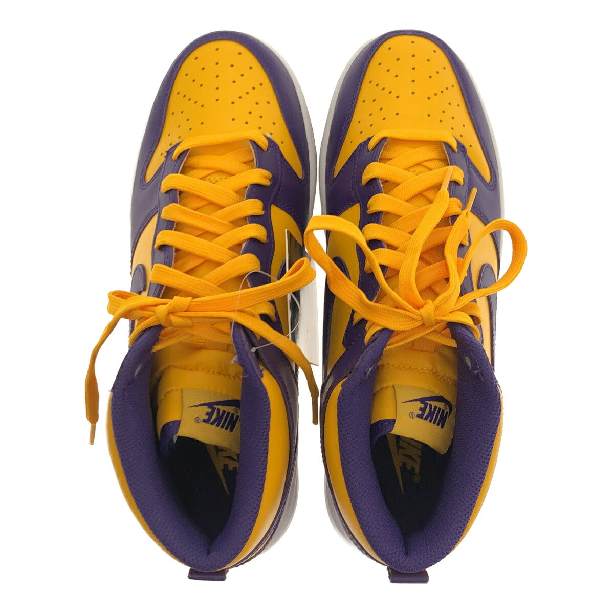 NIKE DUNK HIGH "LAKERS" Purple Leather Sneakers Size 27