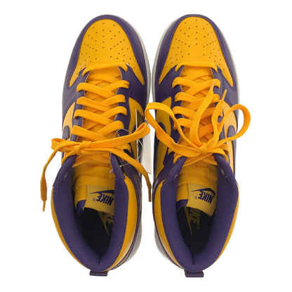 NIKE DUNK HIGH "LAKERS" Purple Leather Sneakers Size 27