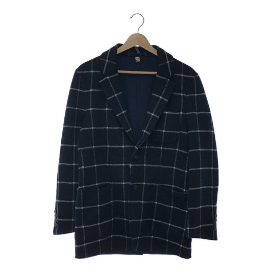 Burberry Black Check Cashmere Tailored Jacket Size 44R