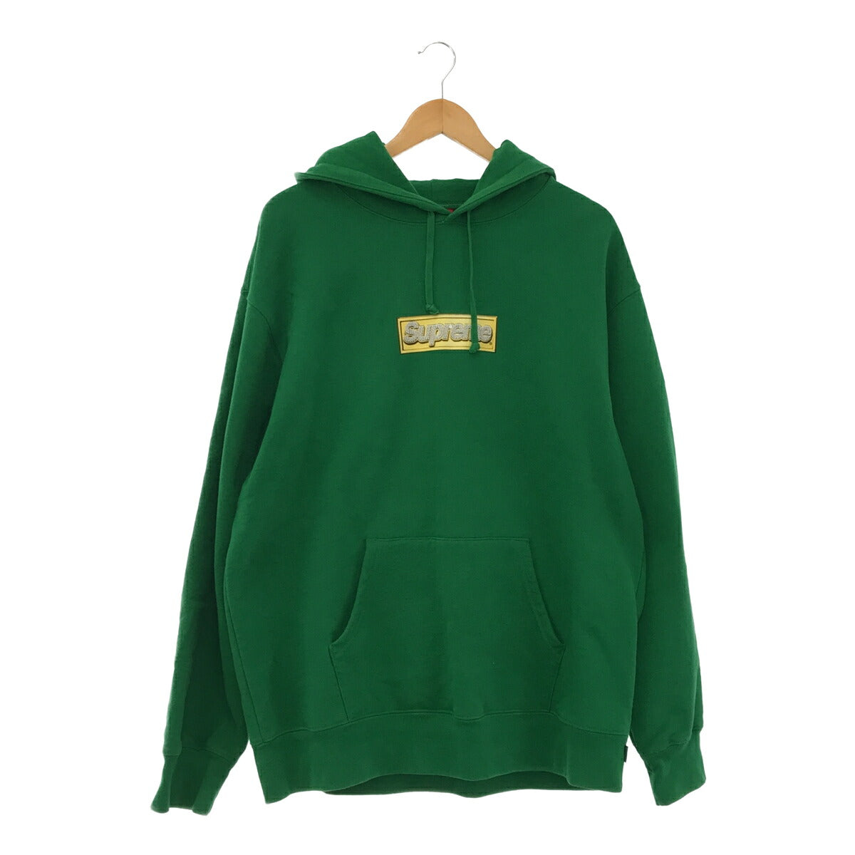 Supreme 22SS Bling Box Logo Hooded Sweatshirt Green Size L