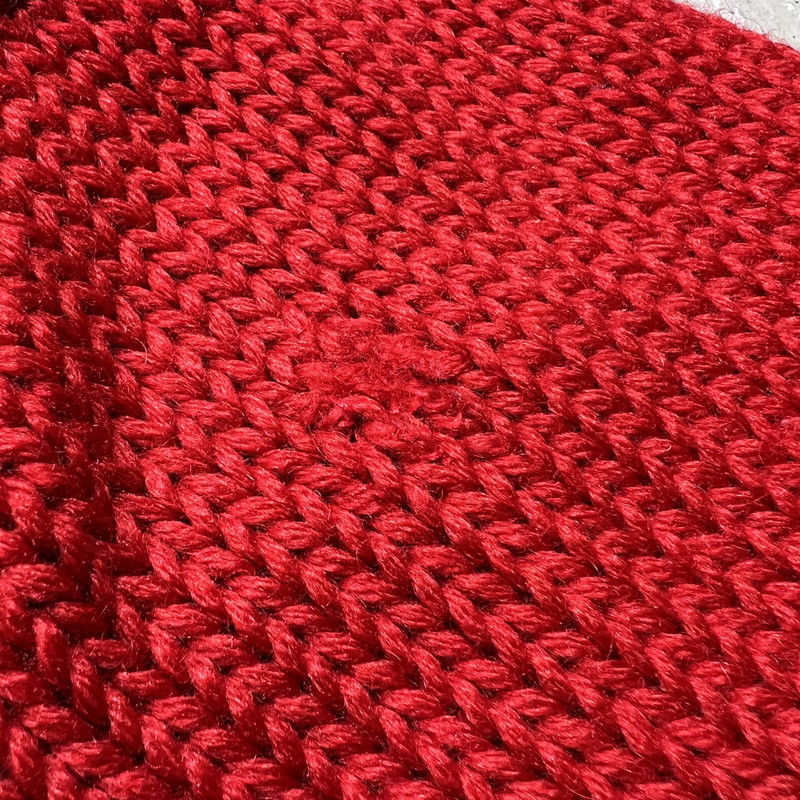 Unknown 30s Low Gauge Wool Shawl Collar Sweater Red Size S