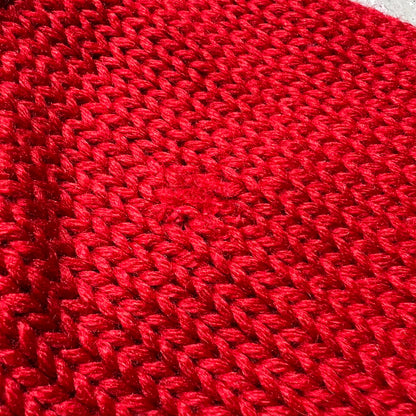 Unknown 30s Low Gauge Wool Shawl Collar Sweater Red Size S
