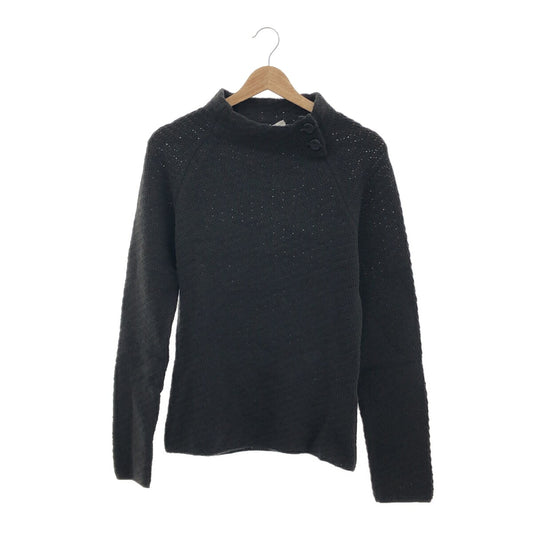 MAX MARA Black Wool Cashmere Blend High-Neck Sweater Size L
