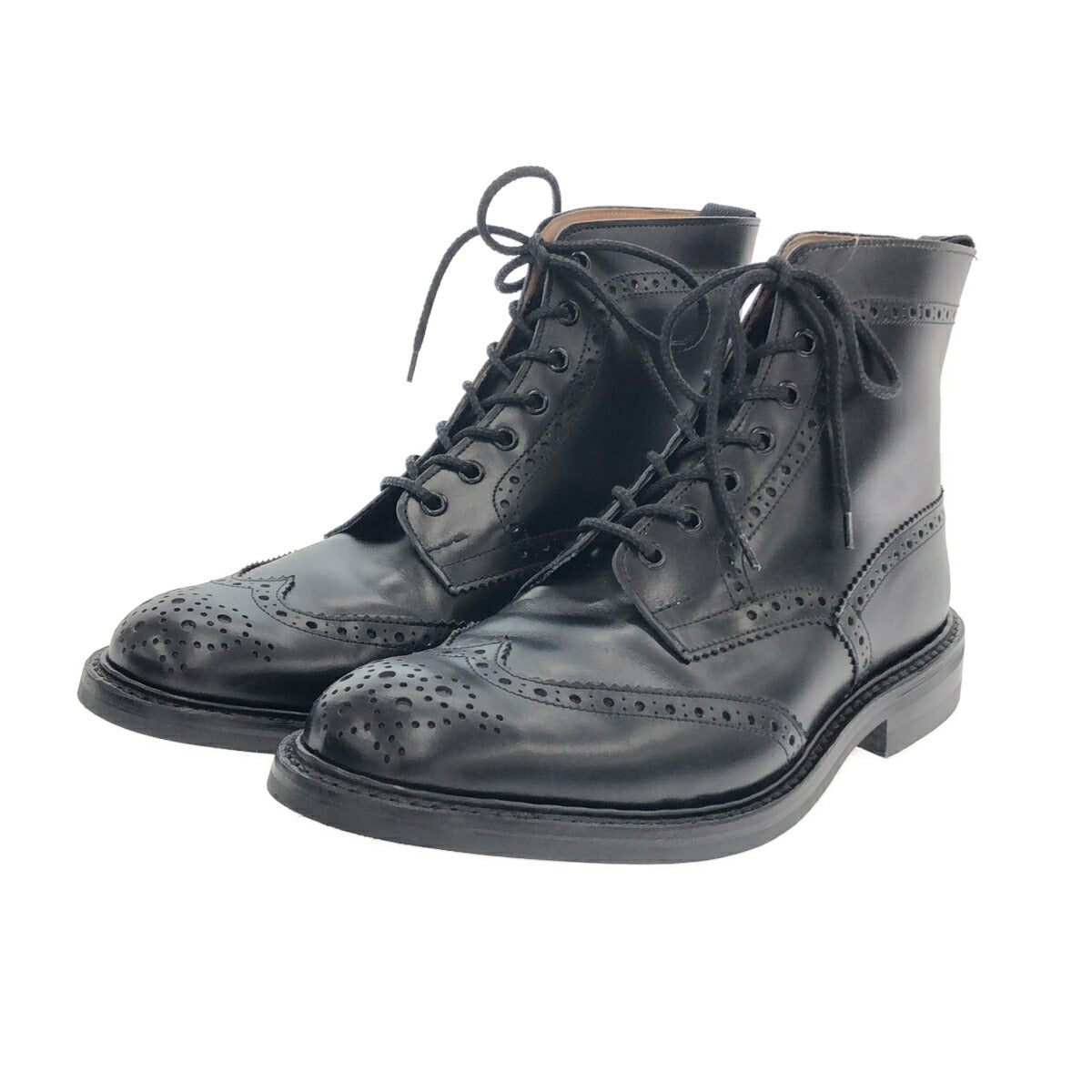 Tricker's 2508M MALTON Wingtip Country Boots Black Size 9