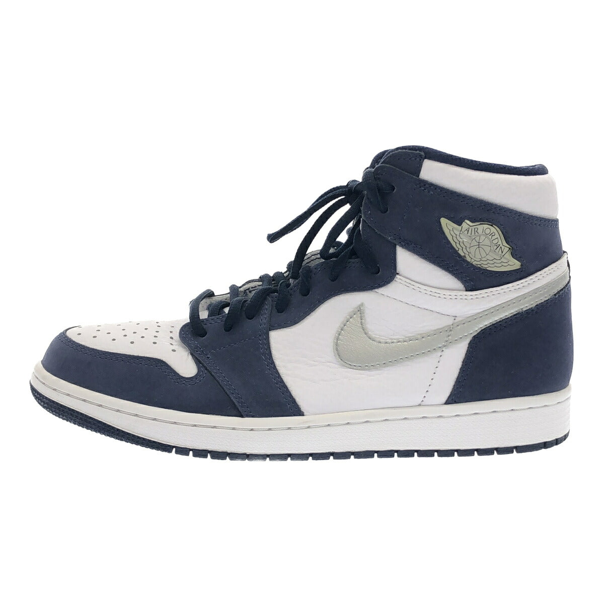 NIKE AIR JORDAN 1 HIGH OG MIDNIGHT White Sneakers Size 27.5