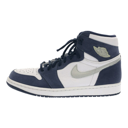NIKE AIR JORDAN 1 HIGH OG MIDNIGHT White Sneakers Size 27.5