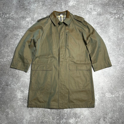 BARACUTA Made in England Corduroy Collar Coat Green Size L
