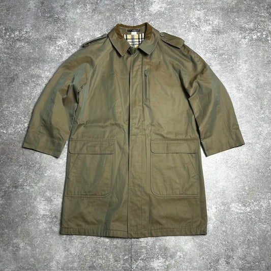 BARACUTA Made in England Corduroy Collar Coat Green Size L