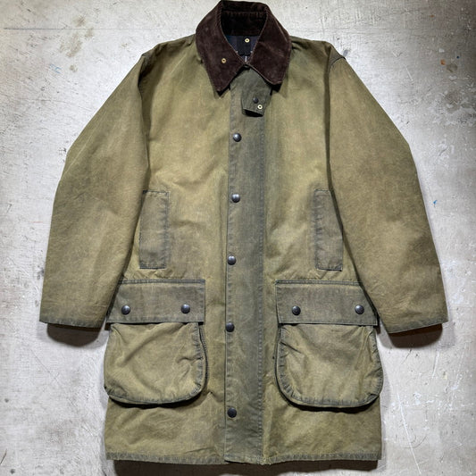 Mackinnon Hunting 80s Barbour Oiled Jacket Size C36