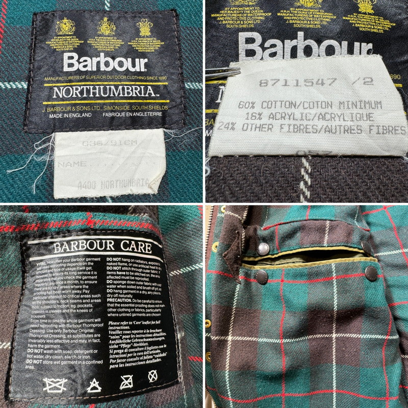 Mackinnon Hunting 80s Barbour Oiled Jacket Size C36