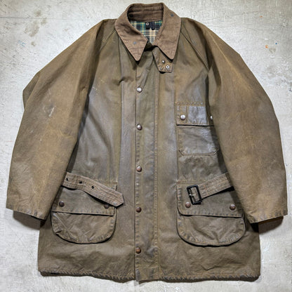 Barbour 80s Solway Zipper Oiled Jacket Olive Size C46