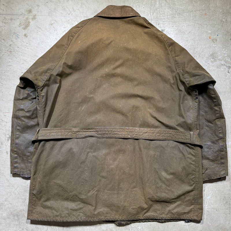 Barbour 80s Solway Zipper Oiled Jacket Olive Size C46