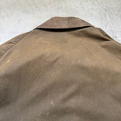 Barbour 80s Solway Zipper Oiled Jacket Olive Size C46