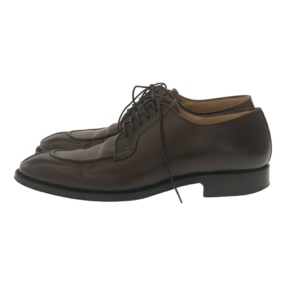 S.T. Dupont Brown U-Tip Leather Sneakers Size EU 41