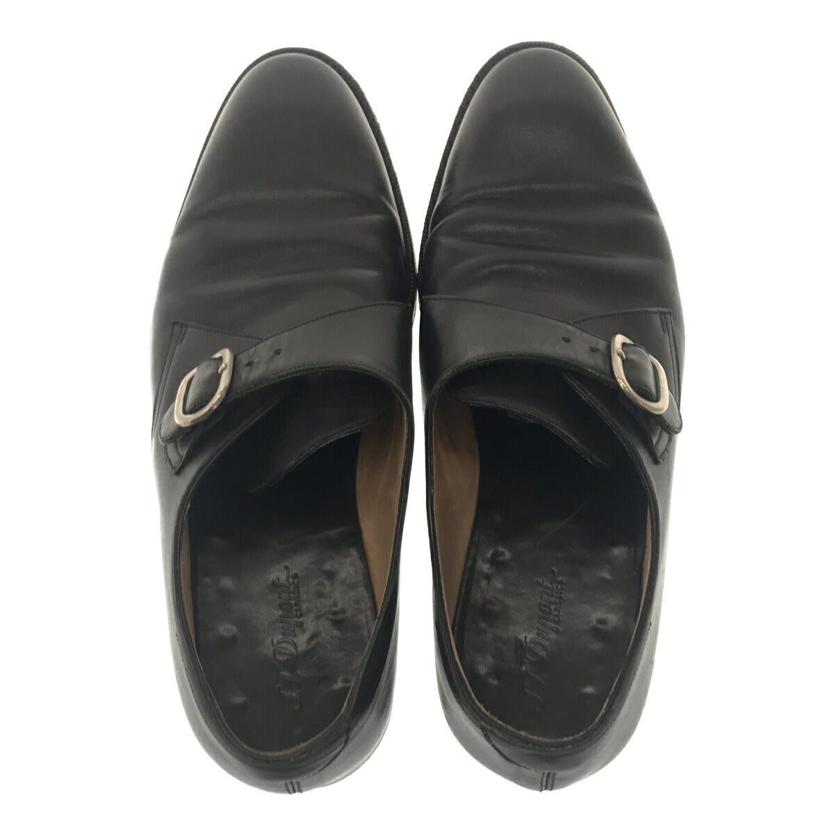S.T. Dupont Leather Monk Strap Boots Black Size 7