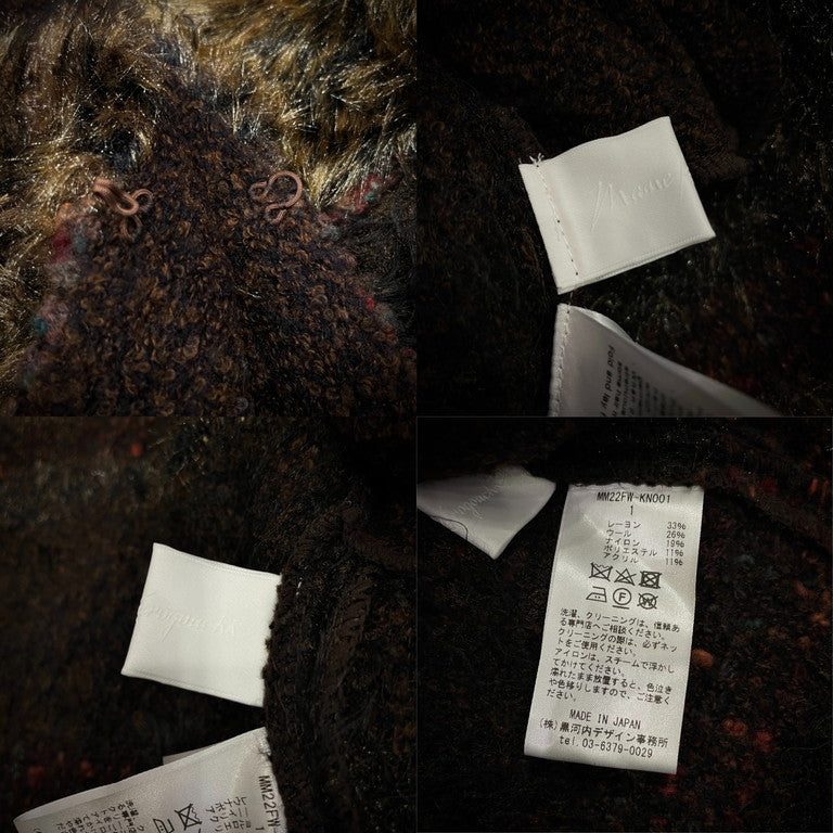 Mame Kurogouchi 22AW Mountainscape Knit Coat Size 1