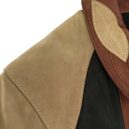 DIESEL Black Gold Suede Sleeve Leather Riders Jacket Size S