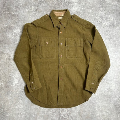 Vintage 30s-40s Shulman Chin Strap Officer Wool Shirt Size S