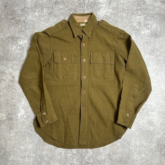 Vintage 30s-40s Shulman Chin Strap Officer Wool Shirt Size S