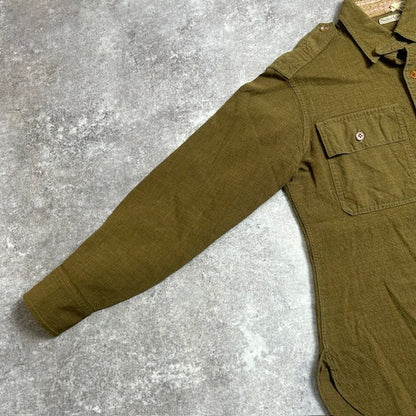 Vintage 30s-40s Shulman Chin Strap Officer Wool Shirt Size S