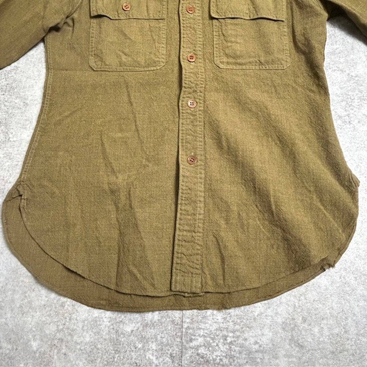 Vintage 30s-40s Shulman Chin Strap Officer Wool Shirt Size S