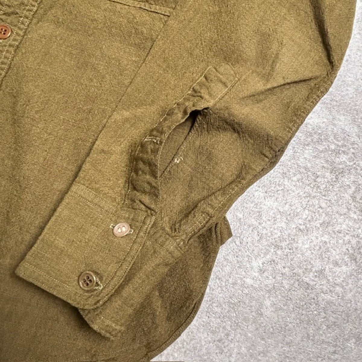 Vintage 30s-40s Shulman Chin Strap Officer Wool Shirt Size S