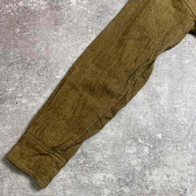 US ARMY 30s Vintage Elbow Patch Wool Pullover Khaki Size M