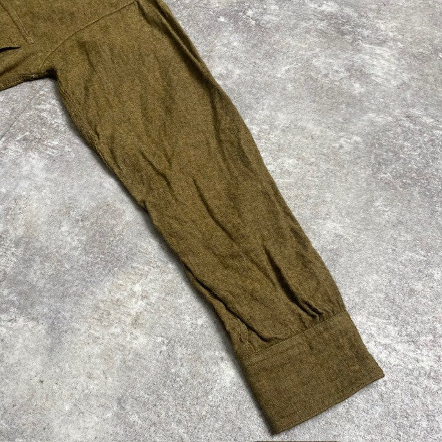 US ARMY 30s Vintage Elbow Patch Wool Pullover Khaki Size M