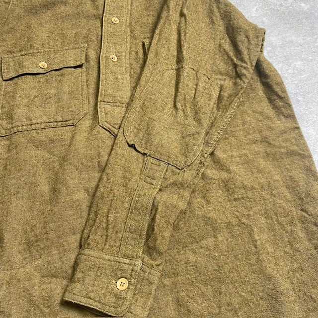 US ARMY 30s Vintage Elbow Patch Wool Pullover Khaki Size M