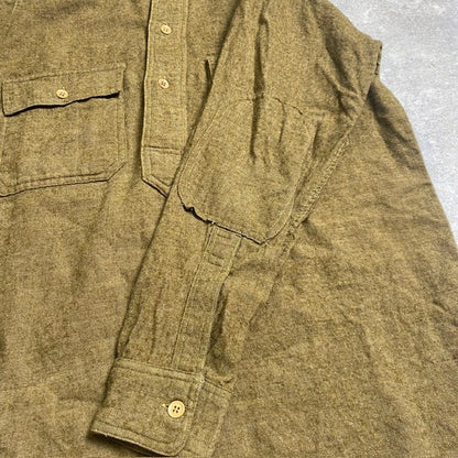 US ARMY 30s Vintage Elbow Patch Wool Pullover Khaki Size M
