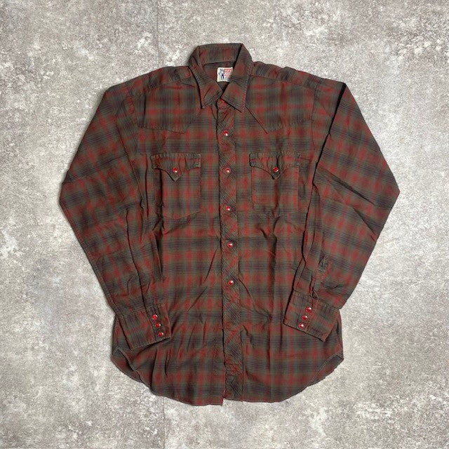 Vintage Levi's 60s Plaid Western Shirt Collar Stays Size M