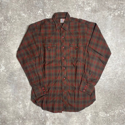 Vintage Levi's 60s Plaid Western Shirt Collar Stays Size M