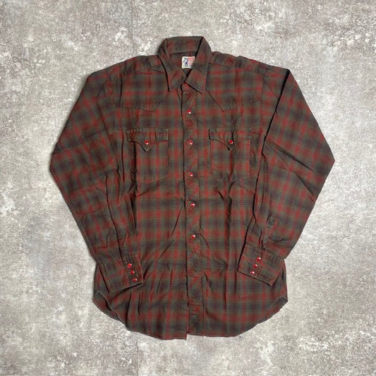 Vintage Levi's 60s Plaid Western Shirt Collar Stays Size M